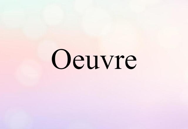 oeuvre