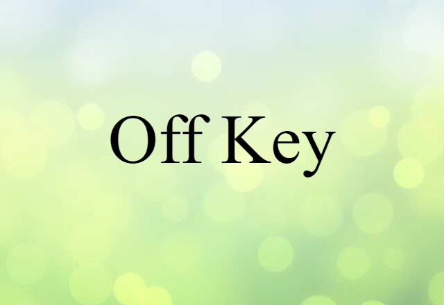 off key