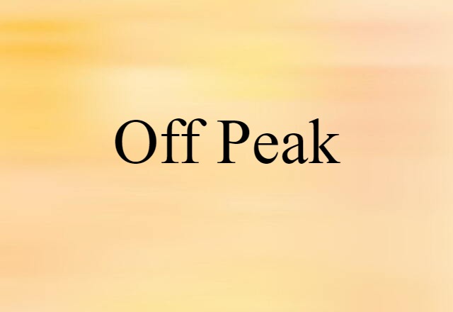 off peak