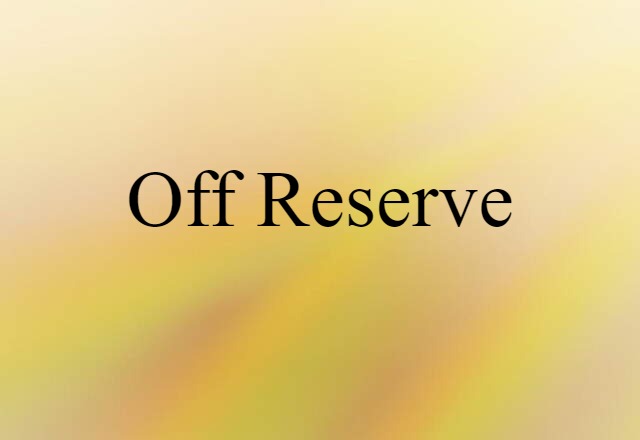 off-reserve