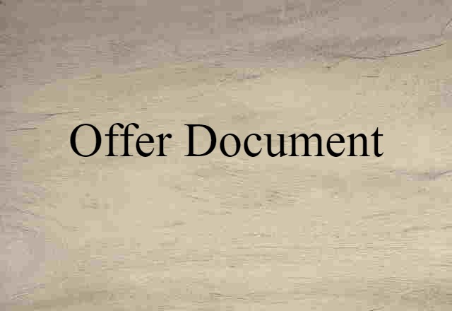 offer document