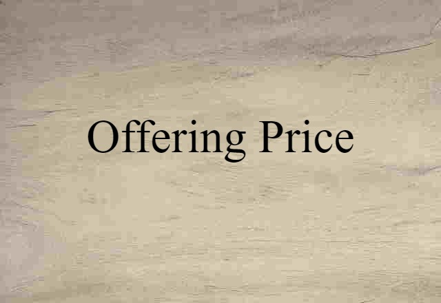 offering price