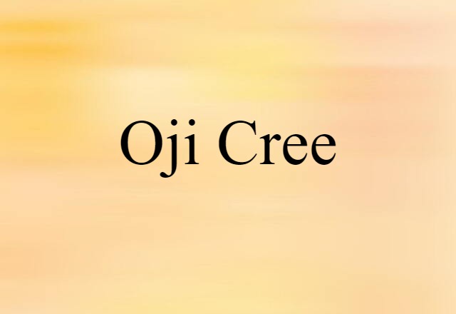 Oji Cree (noun) Definition, Meaning & Examples