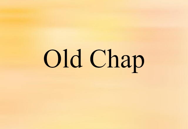 Old Chap (noun) Definition, Meaning & Examples