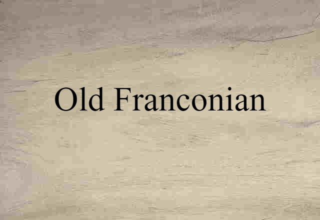 Old Franconian