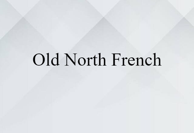 Old North French (noun) Definition, Meaning & Examples