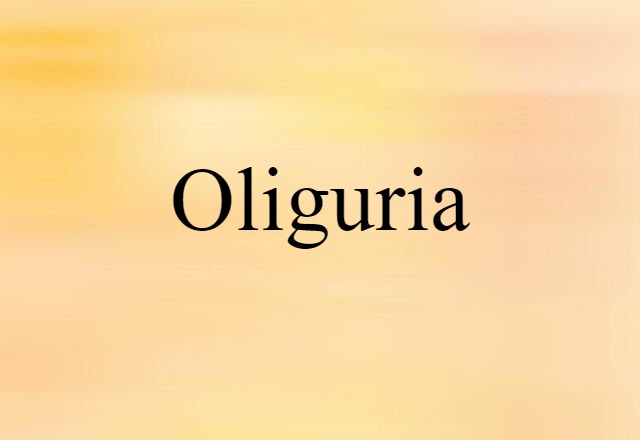 oliguria