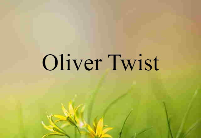 Oliver Twist (noun) Definition, Meaning & Examples