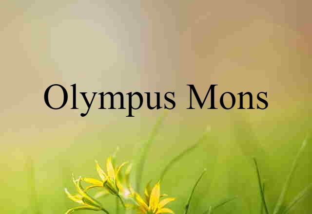 Olympus Mons (noun) Definition, Meaning & Examples