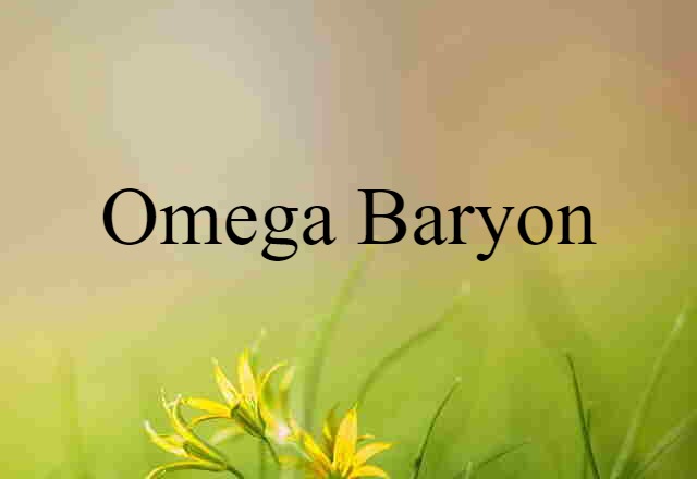 Omega Baryon (noun) Definition, Meaning & Examples