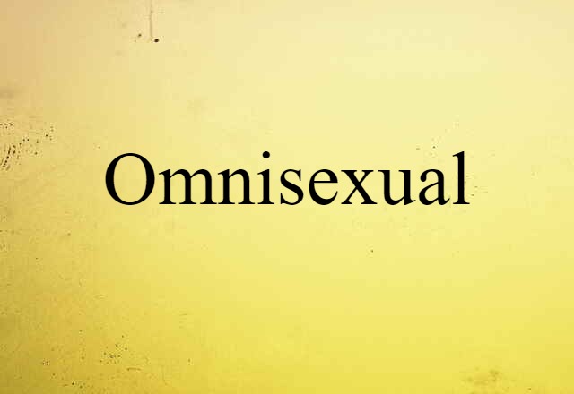 Omnisexual (noun) Definition, Meaning & Examples