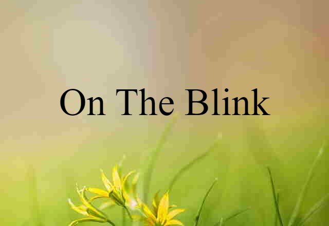 on the blink