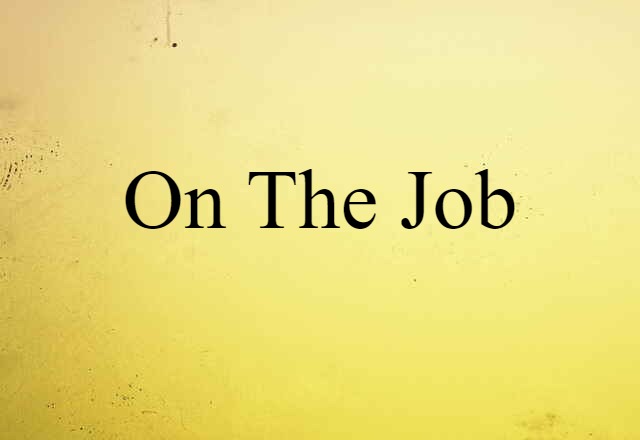 On-the-job (noun) Definition, Meaning & Examples