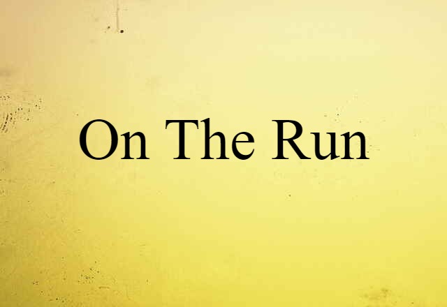 On The Run (noun) Definition, Meaning & Examples