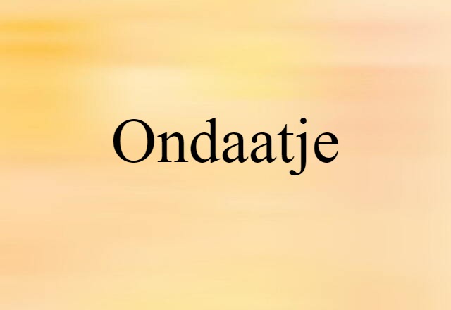 Ondaatje