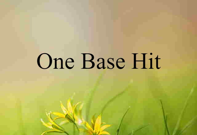 one-base hit