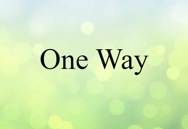 one way