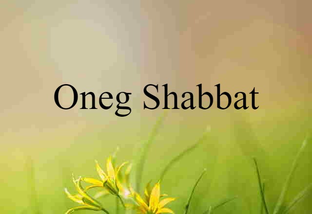 Oneg Shabbat (noun) Definition, Meaning & Examples