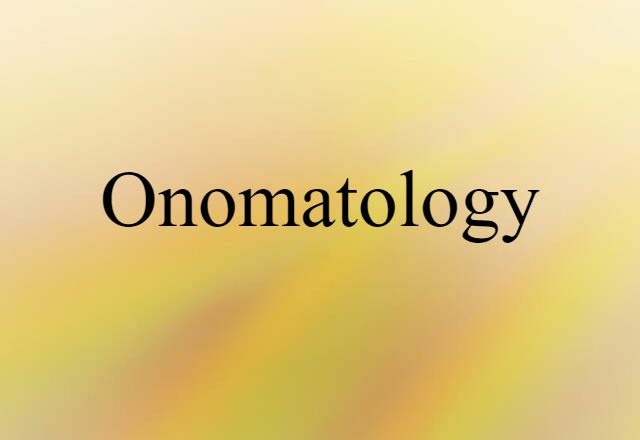 onomatology