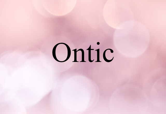 ontic