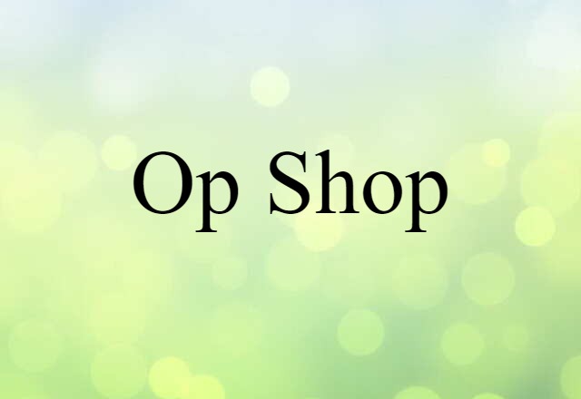 Op-shop (noun) Definition, Meaning & Examples