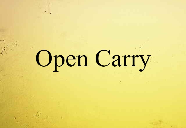 open carry