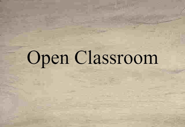 Open Classroom (noun) Definition, Meaning & Examples