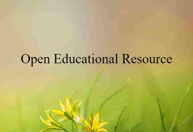 open educational resource