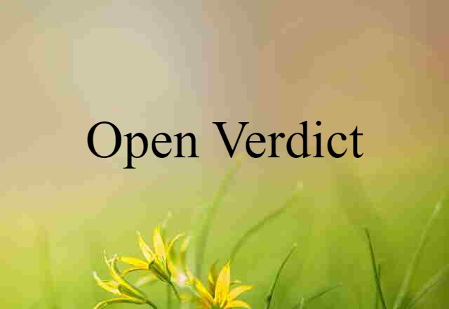 open verdict