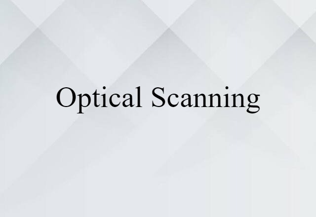 optical scanning