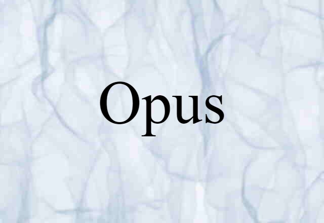 Opus (noun) Definition, Meaning & Examples