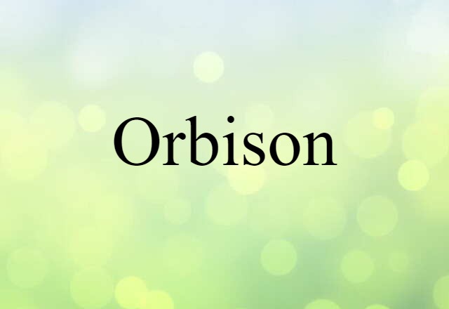 Orbison (noun) Definition, Meaning & Examples