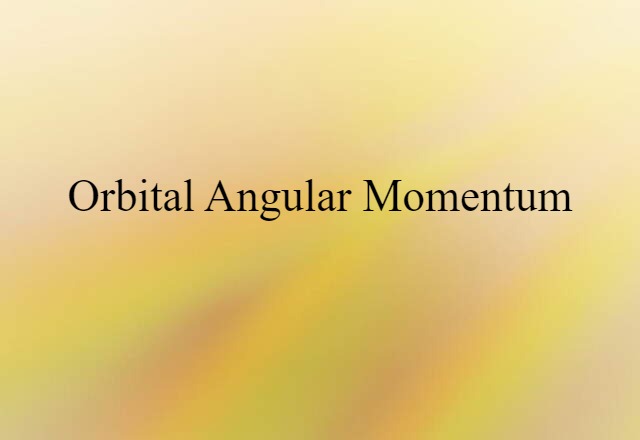 orbital angular momentum