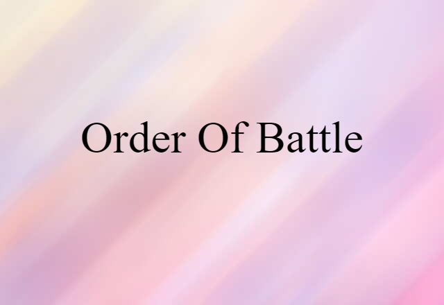 order of battle