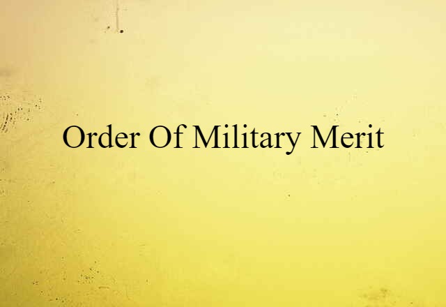 Order of Military Merit