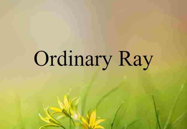 ordinary ray