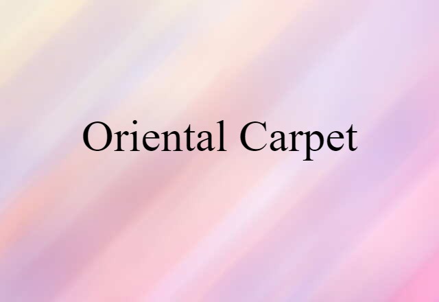 Oriental carpet