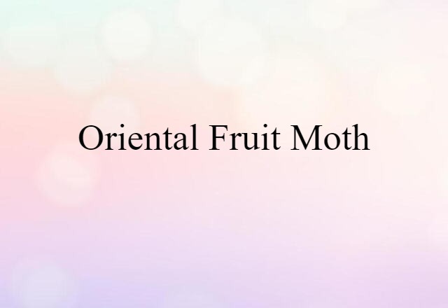 Oriental fruit moth