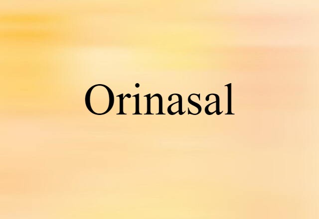 Orinasal (noun) Definition, Meaning & Examples