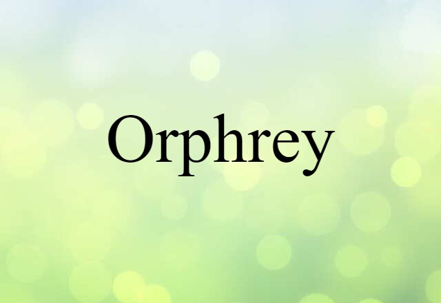 Orphrey (noun) Definition, Meaning & Examples