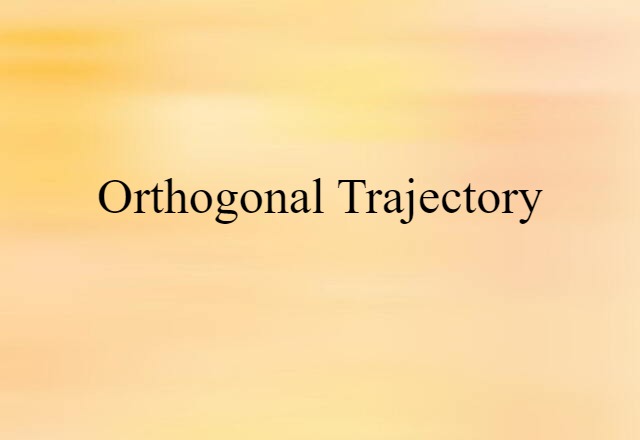 orthogonal trajectory