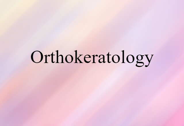 orthokeratology