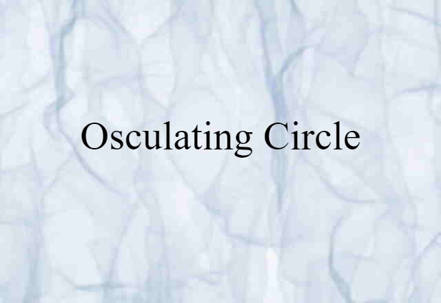 osculating circle