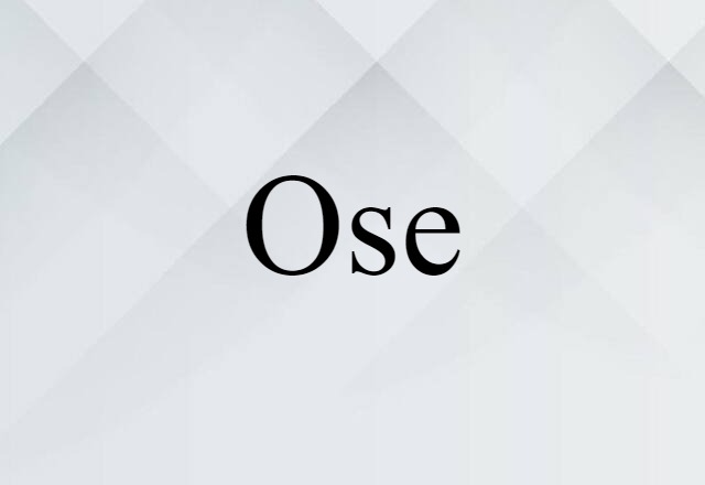 Ose (noun) Definition, Meaning & Examples