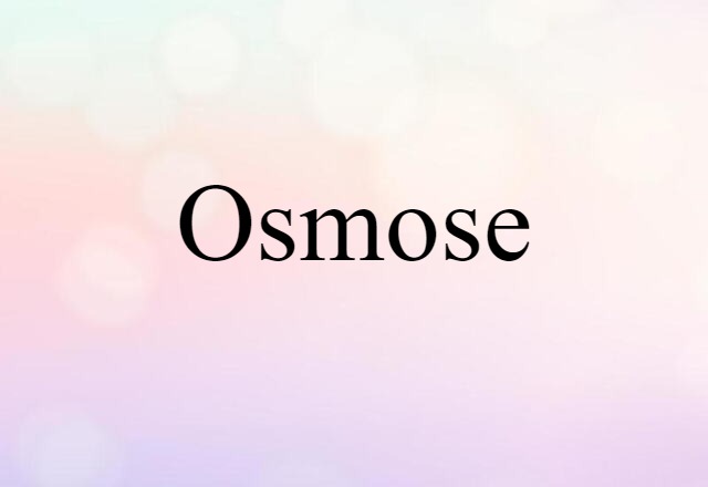 Osmose (noun) Definition, Meaning & Examples