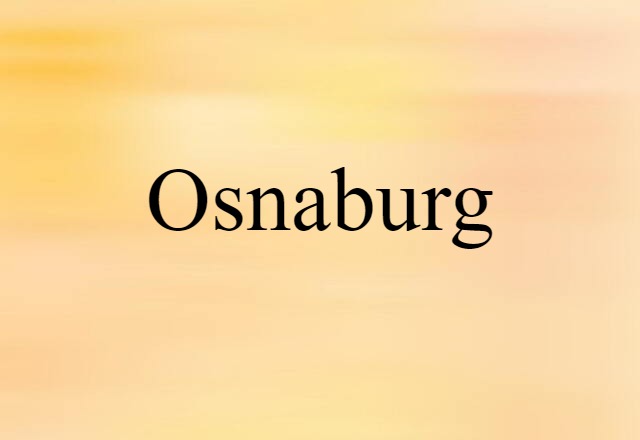 Osnaburg (noun) Definition, Meaning & Examples