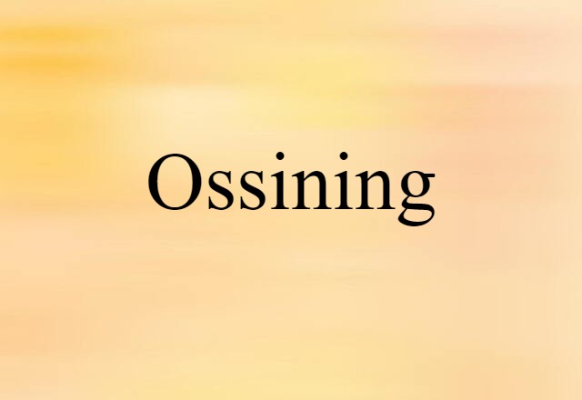 Ossining (noun) Definition, Meaning & Examples