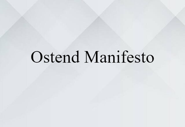 Ostend Manifesto