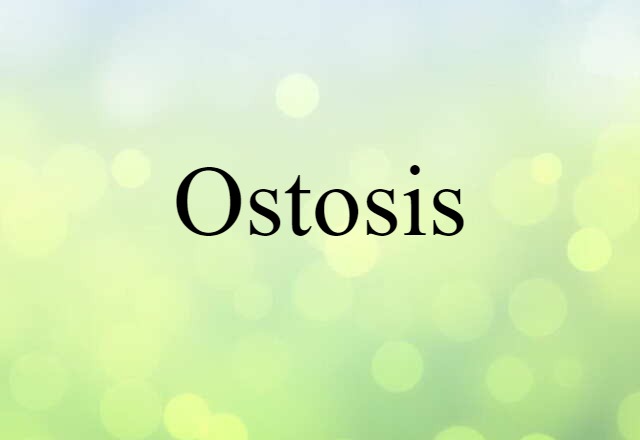 Ostosis (noun) Definition, Meaning & Examples