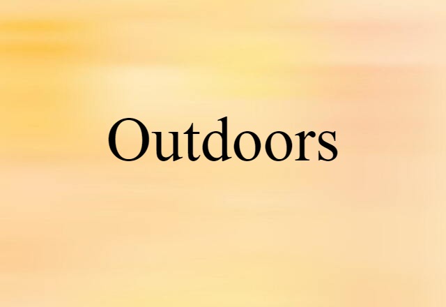 Outdoors (noun) Definition, Meaning & Examples